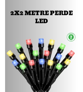 2x2 Metre Pil ile Çalışan Perde LED Işık – 8 Modlu Dekoratif