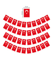 Küçük ipli Türk Bayrağı Kağıt İpli Bayrak - 1 Adet