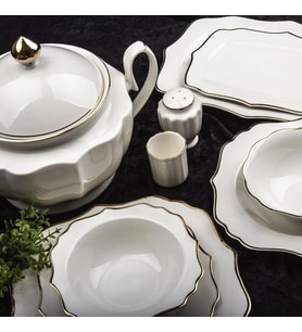 Aryıldız 60 Parça Gold Porselen Yemek Takımı 34000 