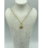 Çelik Gold Taşlı Güneş Kolye - 25-ctr227