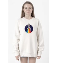 Star Trek Discovery Retro Ship Beyaz Kadın 2ip Sweatshirt