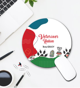 Kişiye Özel Veteriner Hekim Tasarımlı Mouse Pad 043