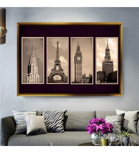 Altın Çerçeveli dekoratif tablo a185 (Gold)