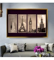 Altın Çerçeveli dekoratif tablo a185 (Gold)