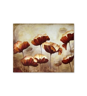 Ahşap Tablo Yağlı Boya Çalışması Gelincik Tarlası Görseli (50x70 Cm Boyut)