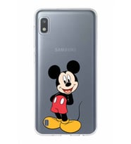 Samsung Galaxy A10  Kapak Mickey Mouse Tasarımlı Şeffaf Silikon Kılıf