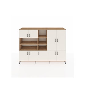 Hyperion Dolap 14 Raflı 9 Kapaklı 220x44x163 Çam-Aytaşı/Çam