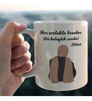 Her Zorlukla Beraber Bir Kolaylık Vardır Kişiye Özel Tasarım Kupa Bardak-