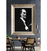 Gümüş Çerçeveli Atatürk Tablo za439