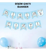 Dişim Çıktı Flama Bayrak Set Erkek Bebek Diş Partisi -