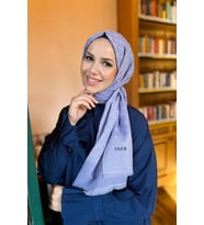 Elegance Monogram Şal - 1090100-992 - Mor