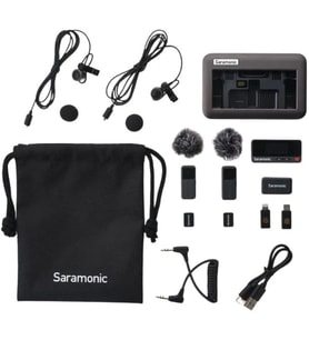 Saramonic Air 01 Kablosuz Yaka Mikrofonu, Dijital Ses Kayıt, Usb-C Ve 3.5Mm Trs Bağlantı, Vlog Ve Rö