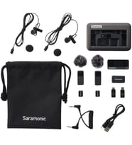 Saramonic Air 01 Kablosuz Yaka Mikrofonu, Dijital Ses Kayıt, Usb-C Ve 3.5Mm Trs Bağlantı, Vlog Ve Rö