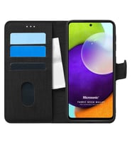 Microsonic Samsung Galaxy A52s Kılıf Fabric Book Wallet Siyah