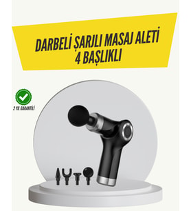 Northcity Mini Masaj Tabancası 4 Başlık 6 Hız - Derin Doku Masajı ve Kas Rahatlatma