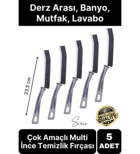 5 Adet Çok Amaçlı Multi İnce Temizlik Fırçası Derz Arası Banyo Mutfak Lavabo Detay Temizleme Aracı