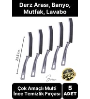 5 Adet Çok Amaçlı Multi İnce Temizlik Fırçası Derz Arası Banyo Mutfak Lavabo Detay Temizleme Aracı