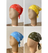 %100 Pamuklu Klasik Desen Unisex 4lü Bandana Seti Renkli Bandana Etnik Desenli A Kalite Bandana