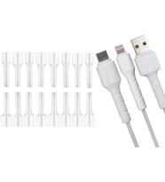 Case 16 Parça Şarj Kablosu Koruyucu, iPhone için USB C Şarj Kablosu Koruyucu, Şarj Kablosu Koruyucu, Kablo Tutucu Klipler, Kablo Koruyucu, iPhone Şarj Cihazı için Kablo Koruyucu