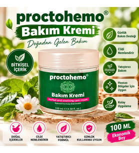 Proctohemo Bitkisel Bakım Kremi 100 ML – Cilt Bakım Kremi