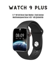 Watch 9 Plus Akıllı Saat Dinamik Ada/ GPT/ Sesli Asistan Özellikli Hediye Kordon (Siyah)