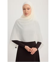 MıssColor A4801 Büyük Şifon Eşarp 140x140 - Bej