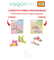 4'lü Saç Toka Seti Önce Birleştir,Sonra Tak (2 Paket 4 Adet Gönderilir) Yapı Toka Seti FF (Vizon)