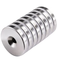 2 Adet 25X10/5X5,5 Mm Neodyum Mıknatıs Havşa Delikli Magnet Vida Atılabilir N35 Nikel Paslanmaz