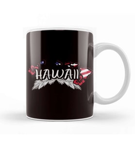 Hawaii Hibiscus Island Ocean Summer Aloha Vacation Traveler Kupa Bardak Porselen