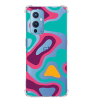 PrintiFy OnePlus 9 Uyumlu Köşe Korumalı Renkli Desen Tasarımlı Şeffaf Silikon Kılıf