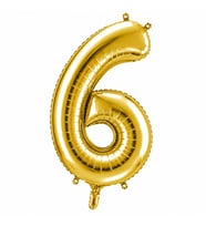 6 Rakam Folyo Balon Altın Rengi (76 cm)