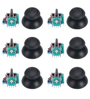 PS5 Analog Motor ve Topuz Seti 6+6 Playstation 5 Tamir PS5 Motor Kol Tamir Seti Yedek Parça (Siyah)