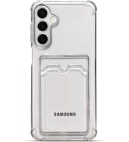 Teknomoda Samsung Galaxy A54 Kılıf Kartlıklı Anti Şok Korumalı Şeffaf Silikon Füme Koyu Şeffaf