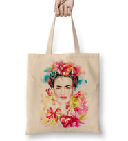 Frida Kahlo 04 Bez Çanta Uzun Saplı