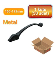 50 Adet İnci Mat Siyah Metal Mobilya Kulpu 160mm - 192mm