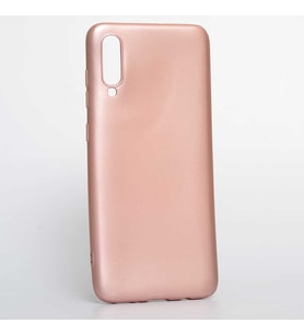 Samsung Galaxy A70 Uyumlu Kılıf Zore Premier Silikon Kapak (Rose Gold Altın)