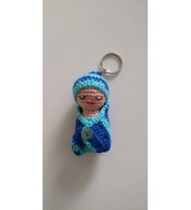 Maskot Kundak Bebek Amigurumi Organik Anahtarlık Oyuncak