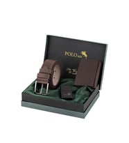 Polo Air Erkek Mıknatıslı Cüzdan Kemer Çakmak Kombin Seti Kahverengi Renk CM-04-K