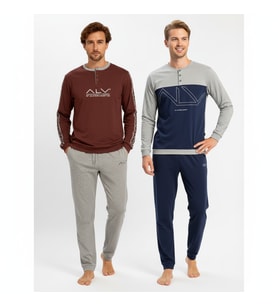 Erkek Pamuklu 2 Adet 2'li Pijama Takımı BB2231