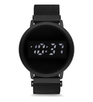 Spectrum Mıknatıslı Hasır Kordon Dijital Unisex Saat (Siyah)
