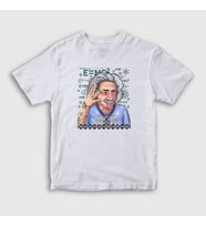 Presmono Unisex Çocuk Beyaz Quantum Physics Scientist Albert Einstein T-Shirt 338659tt