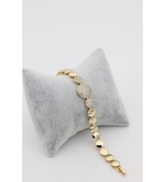 XUPING JEWELRY 14 Ayar Altın Kaplama, Damla Orta Taşlı Zirkon Bileklik