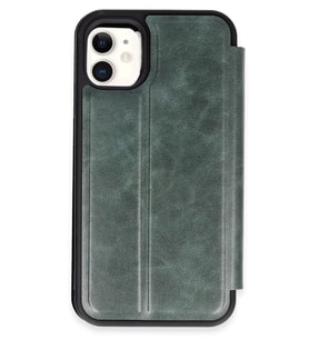 Newface Apple iPhone 11 Kılıf Flip Cover - Koyu Yeşil