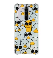 Xiaomi Redmi Note 8 Pro Köşe Korumalı Antişok Kapak Duck Tasarımlı Şeffaf Silikon Kılıf