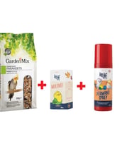 Gardenmix Platin  Paraket Sultan Papağanı Kuş Yemi 500 Gr  + keyf Vitamin + Key Dermobit Spreyi