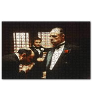 Cakapuzzle The Godfather Marlon Brando El Öpme Sahnesi  Puzzle Yapboz MDF (Ahşap) (120 Parça)