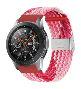 Amazfit GTS Bip Lite S Samsung Haylou Solar Huawei 20mm Kordon Metal Klipsli Fle (Beyaz-Pembe)