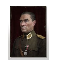 35cmX50cm Ahşap Tablo Asker Mustafa Kemal Atatürk