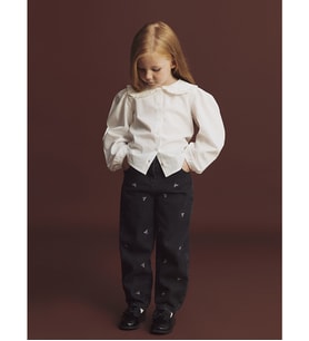 LCW Kids Siyah Beli Ayarlanabilir Lastikli Taşlı Kız Çocuk Jean Pantolon