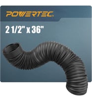 Powertec 70198 Esnek Toz Toplama Hortumu, 6,4 Cm Uzunluğunda